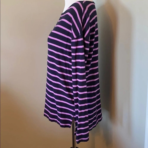 {J Crew} Deck Tee, like new in navy & pink💕 - Picture 5 of 8